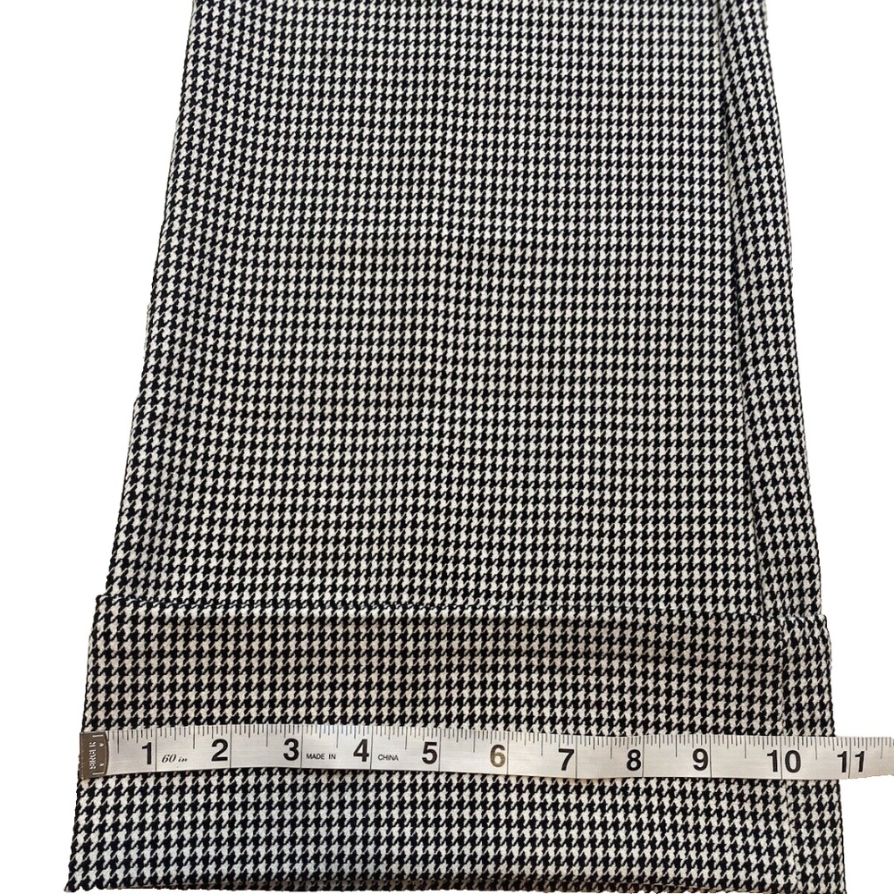 Maeve by Anthropologie Houndstooth Wide-Leg Pants Black & White Size 4 Tall - Picture 7 of 16